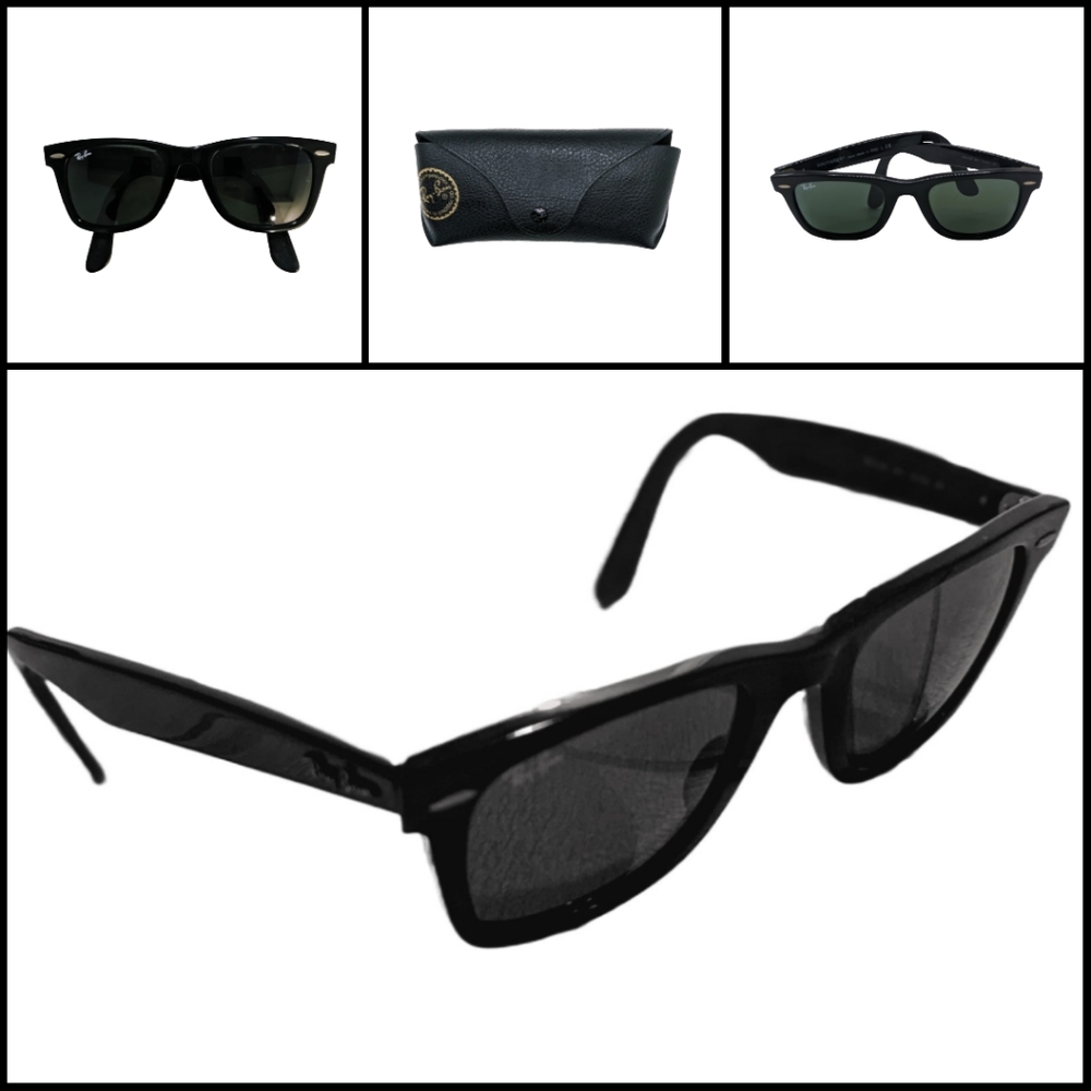 Ray-Ban RB2140 Original Wayfarer Classic Sunglasses with Black Frame, 54mm